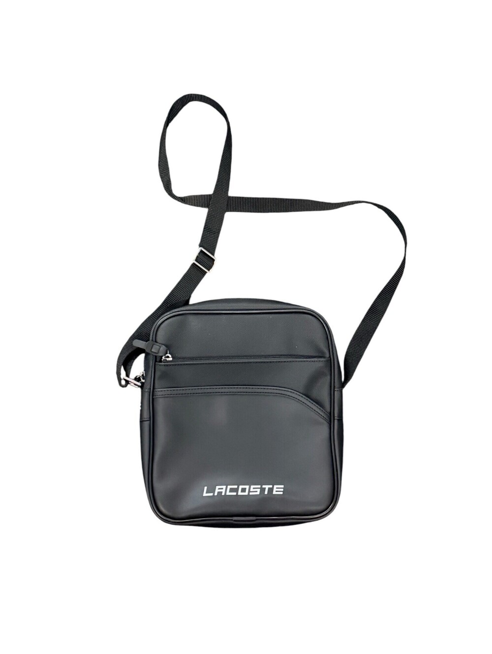 Lacoste Sport Black Crossbody Messenger Bag Shoulder Travel Organizer Zip Unisex